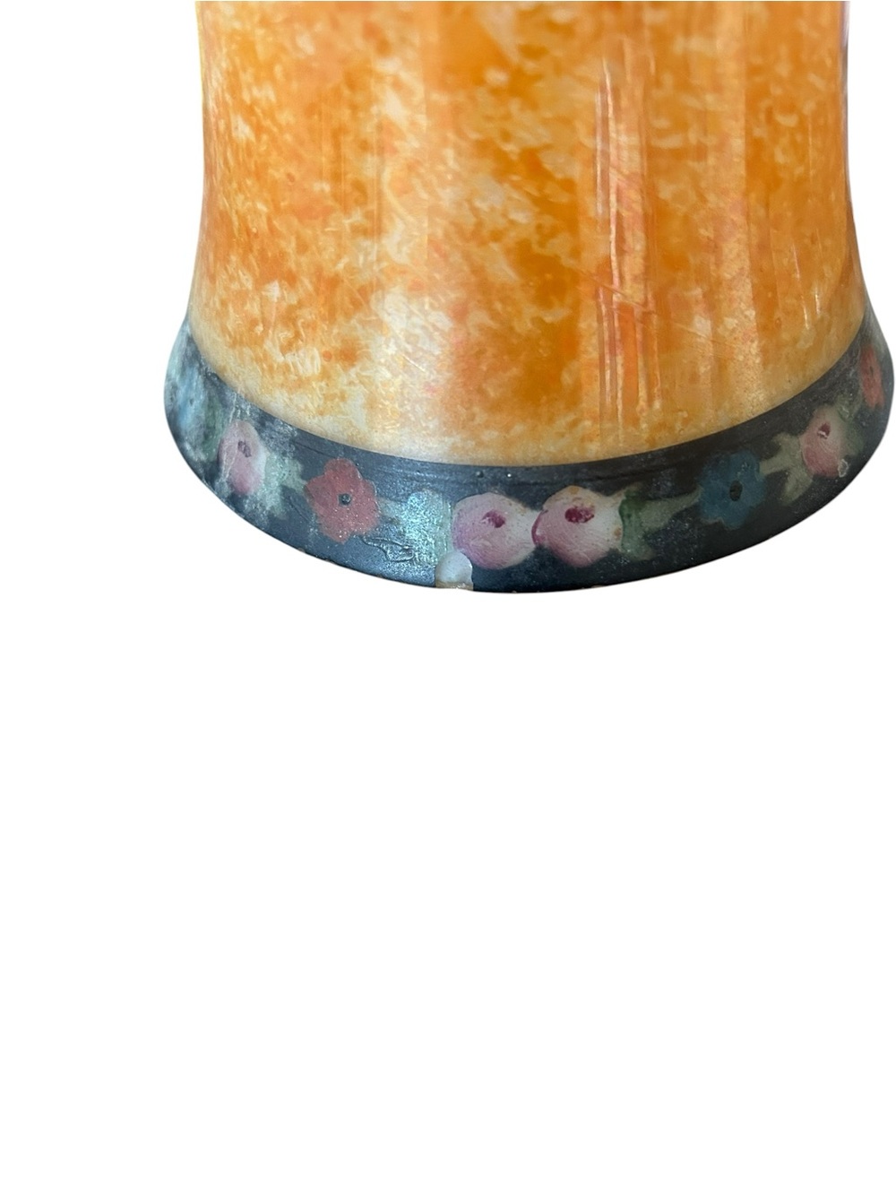 Vintage Art Deco glass lamp shade hand painted lot of 2 - Picture 3 of 4